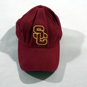 USC Team Trojans Hat Dad Cap Unisex Football Cardinal Gold Cotton Adjustable